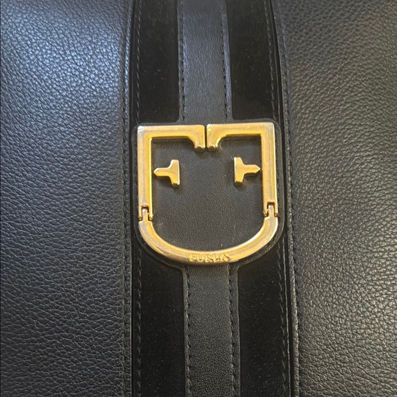 FURLA Black Leather Crossbody Bag - Picture 2 of 8